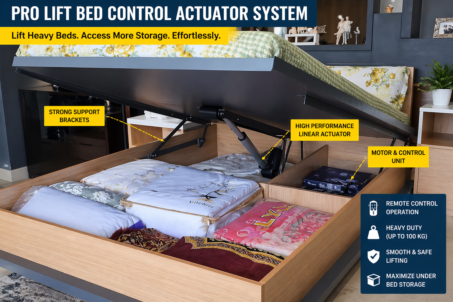 Pro Lift Bed Control Actuator System Shop Online India – Lift Heavy Beds