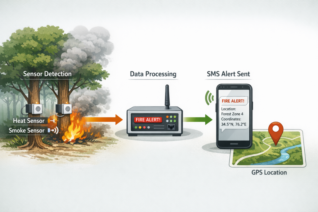 How Real-Time SMS Alerts Help Detect Forest Fires Early