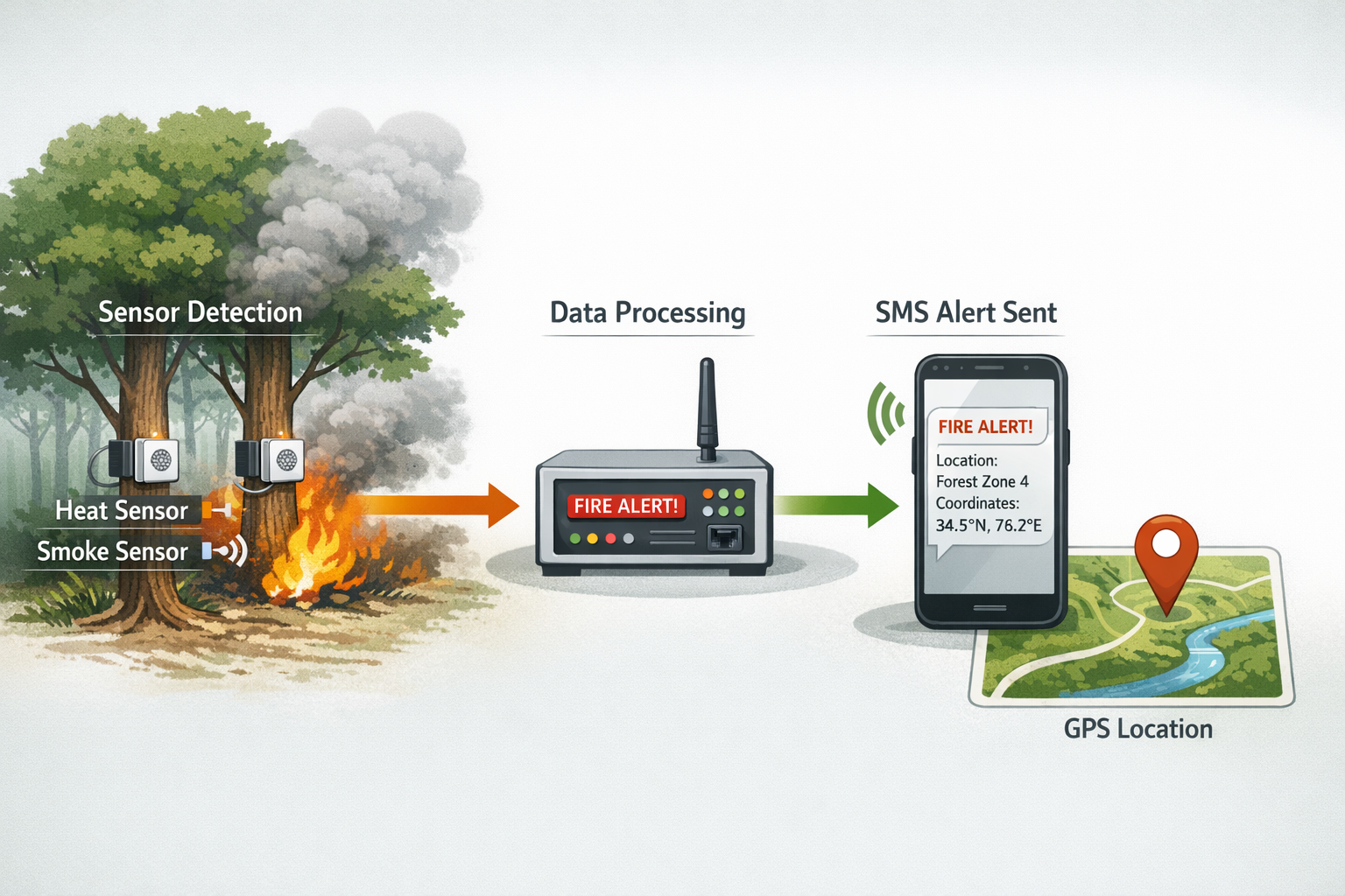 How an Innovative SMS Alert System Send Forest Fire Warnings